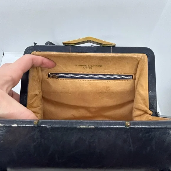 Vintage Mid-Century Top Handle – Navy Blue – OS - Picture 14 of 16